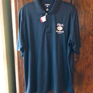 Men’s back Tito’s Vodka golf shirt